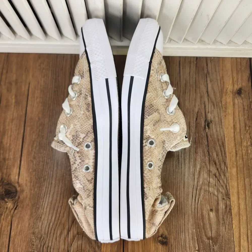 Converse All Star Shoreline Sneakers Womens Size 8.5 Snake Print Shoes 571139F